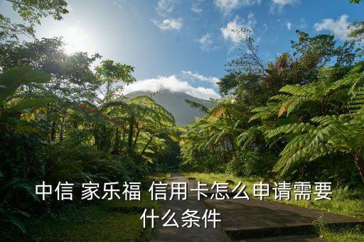  中信 家樂福 信用卡怎么申請需要什么條件
