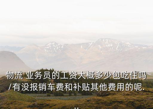 物流 業(yè)務員的工資大概多少包吃住嗎/有沒報銷車費和補貼其他費用的呢...