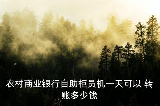 atm機(jī)一次性轉(zhuǎn)賬多少錢,農(nóng)業(yè)銀行atm一次性可以轉(zhuǎn)賬多少