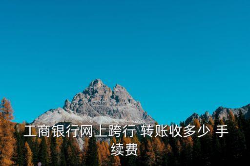  工商銀行網(wǎng)上跨行 轉(zhuǎn)賬收多少 手續(xù)費