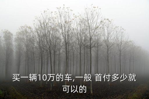 10萬車分期首付多少錢