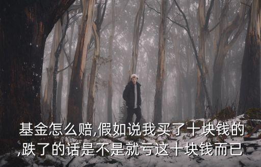  基金怎么賠,假如說(shuō)我買了十塊錢的,跌了的話是不是就虧這十塊錢而已