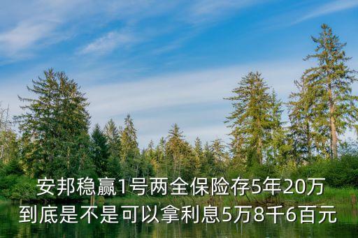 安邦理財(cái)產(chǎn)品收益多少錢
