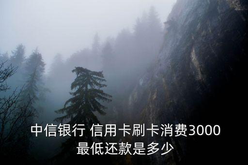 中信銀行信用卡最低還款額度是多少