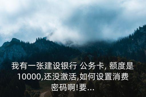 建設(shè)公務(wù)卡一般額度是多少