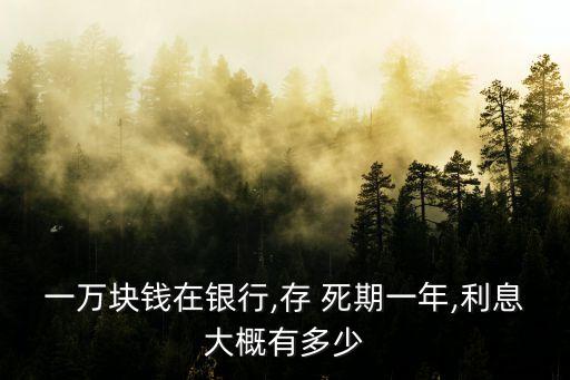 一萬(wàn)塊錢(qián)在銀行,存 死期一年,利息大概有多少