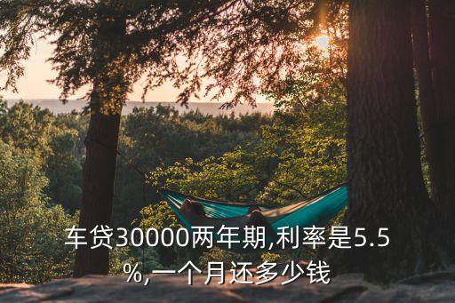 車(chē)貸30000兩年期,利率是5.5%,一個(gè)月還多少錢(qián)