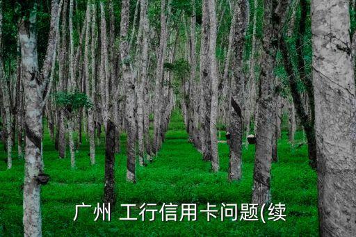  廣州 工行信用卡問題(續(xù)