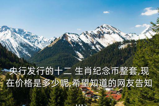 央行發(fā)行的十二 生肖紀(jì)念幣整套,現(xiàn)在價(jià)格是多少呢,希望知道的網(wǎng)友告知...