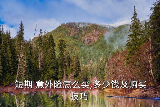  短期 意外險怎么買,多少錢及購買技巧