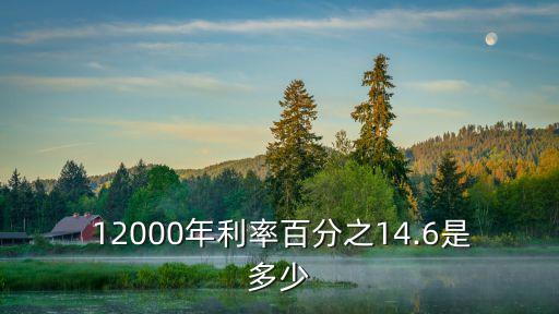 12000年存款利息是多少錢,每年存12000,存20年,存款利息