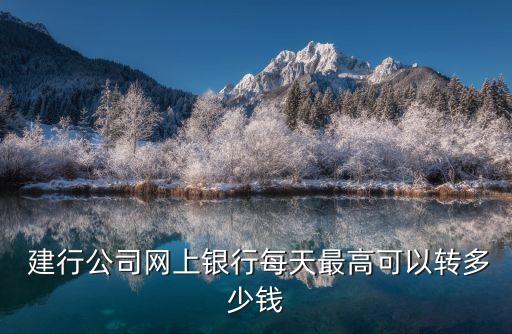  建行公司網(wǎng)上銀行每天最高可以轉(zhuǎn)多少錢