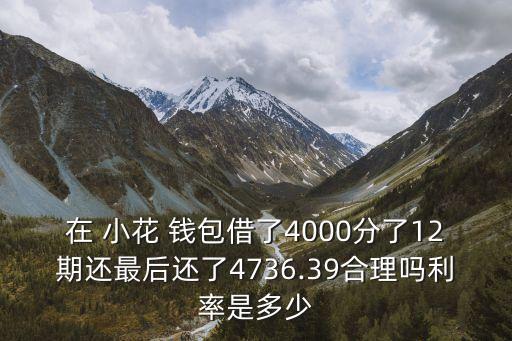 小花錢包利息多少?