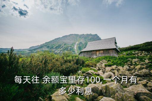 每天往 余額寶里存100,一個(gè)月有多少利息