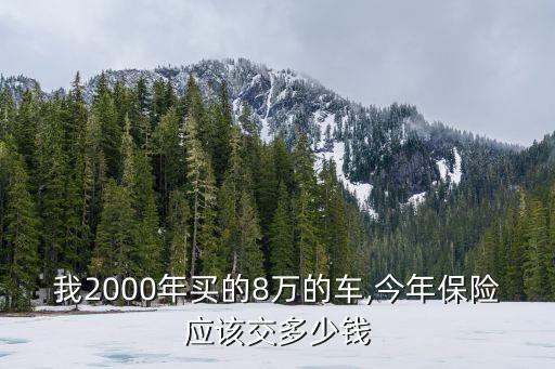 8萬車保險第二年多少錢,20萬的車第二年保險多少錢