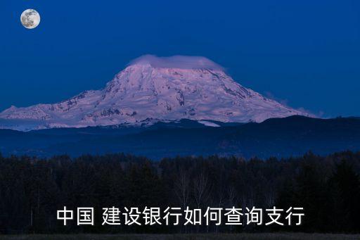 中國 建設(shè)銀行如何查詢支行