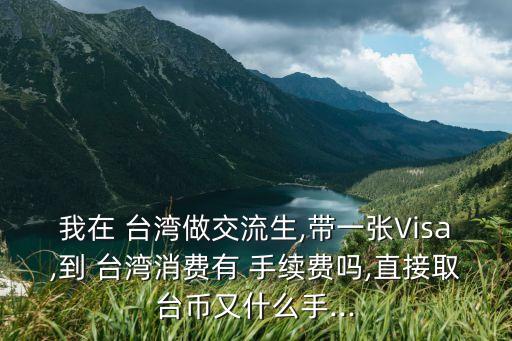 我在 臺灣做交流生,帶一張Visa,到 臺灣消費有 手續(xù)費嗎,直接取臺幣又什么手...