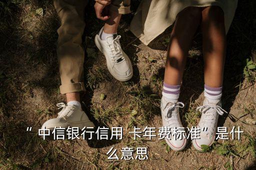 “ 中信銀行信用 卡年費(fèi)標(biāo)準(zhǔn)”是什么意思