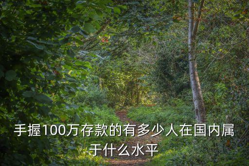 手握100萬(wàn)存款的有多少人在國(guó)內(nèi)屬于什么水平