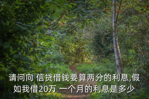 信貸2分利一個月還多少