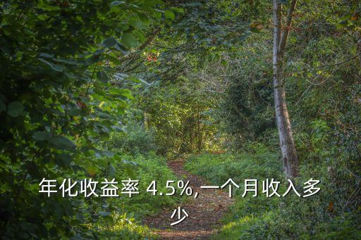 銀行理財(cái)4.5是多少,一年銀行理財(cái)4.5收益怎么算