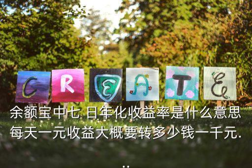 7日年化率 年化率多少錢