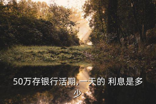 一次性存50萬(wàn)利息多少,想一次性存50萬(wàn)利息