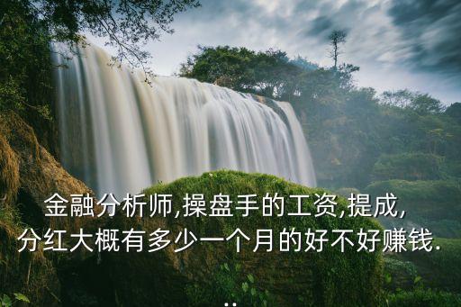 金融分析師,操盤手的工資,提成, 分紅大概有多少一個(gè)月的好不好賺錢...