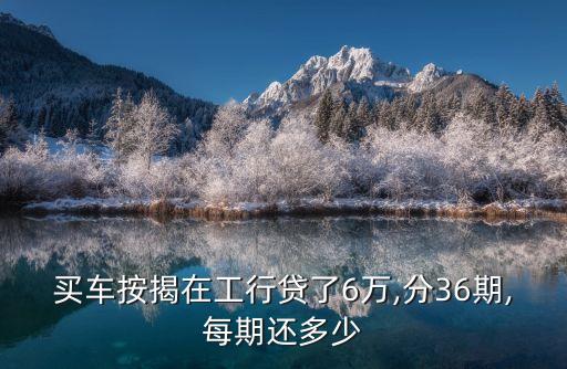 買車按揭在工行貸了6萬,分36期,每期還多少