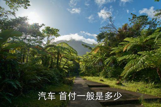 汽車 首付一般是多少