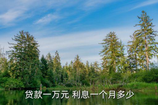 銀行貸款的月利息是多少錢,貴州銀行貸款利息多少