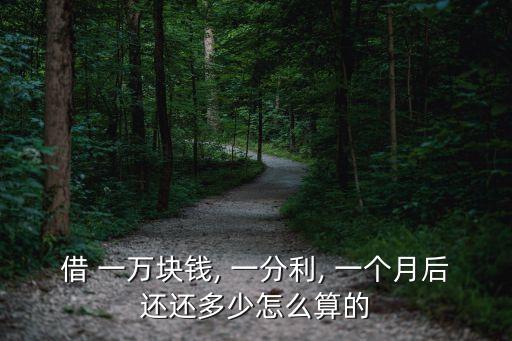 利息一分一萬一個月多少,一角錢利息一萬塊錢一個月多少錢