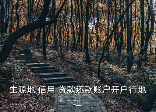 生源地 信用 貸款還款賬戶(hù)開(kāi)戶(hù)行地址