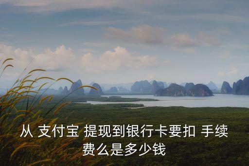 從 支付寶 提現(xiàn)到銀行卡要扣 手續(xù)費(fèi)么是多少錢