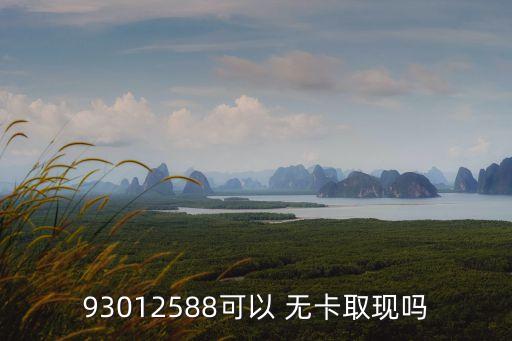 93012588可以 無(wú)卡取現(xiàn)嗎
