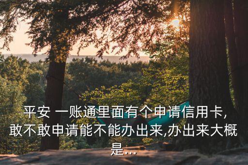 平安一賬通可以貸款多少