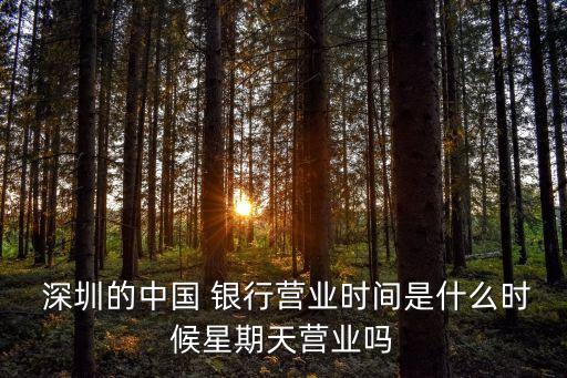 深圳的銀行幾點上班時間是多少時間是多少時間是多少錢