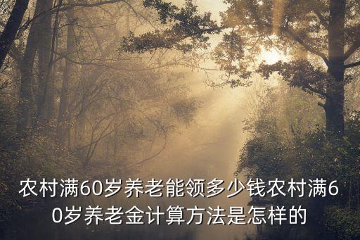 60歲退休金是多少錢,中國(guó)60歲以上沒(méi)有退休金的人有多少