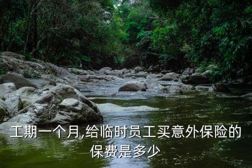 工期一個月,給臨時員工買意外保險的保費是多少
