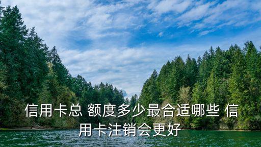  信用卡總 額度多少最合適哪些 信用卡注銷會(huì)更好