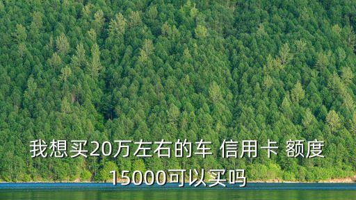 20萬的車能辦多少額度信用卡嗎