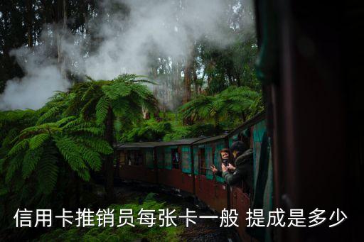 信用卡推銷員每張卡一般 提成是多少
