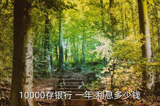 10000存銀行 一年 利息多少錢