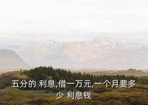 10000塊錢一年500利息是多少