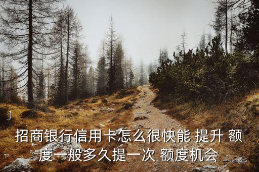 招行額度可以提升到多少,招行提升固定額度兩天后生效