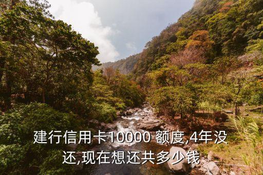 建行信用卡10000 額度,4年沒還,現(xiàn)在想還共多少錢