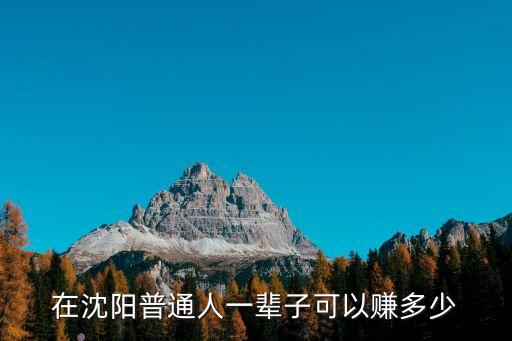 一生能賺多少錢,一個正常人一生能賺多少錢