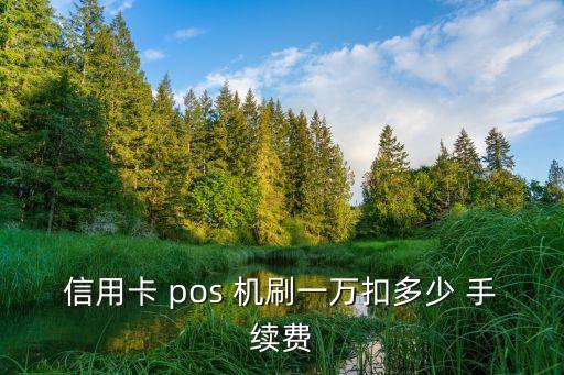 pos機(jī)刷20000手續(xù)費(fèi)是多少,用pos機(jī)刷信用卡手續(xù)費(fèi)多少