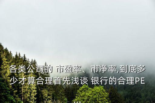 國外銀行的市盈率多少,國外的銀行