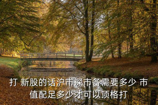 打 新股的話滬市深市各需要多少 市值配足多少才可以頂格打
